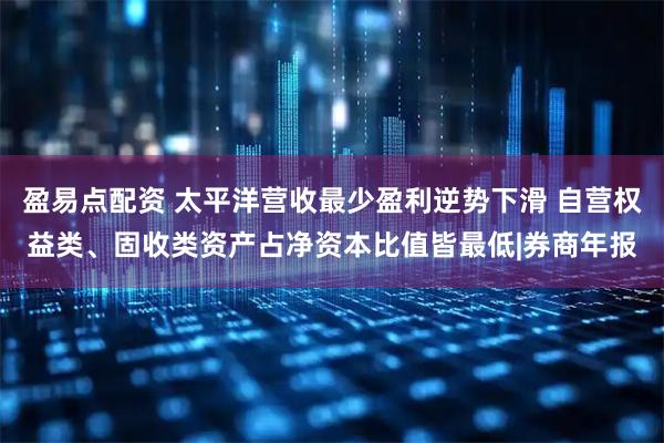 盈易点配资 太平洋营收最少盈利逆势下滑 自营权益类、固收类资产占净资本比值皆最低|券商年报